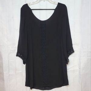 Astr Crochet Trim Dress